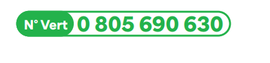 Numéro vert : 0 805 690 630