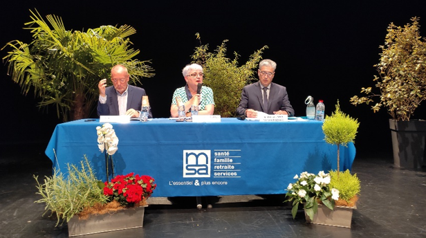 De gauche à droite : Marc Debacq Directeur Général, Cendrine Chéron Présidente et Manuel Lopez 1er Vice-Président